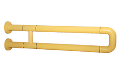 Поручень неоткидной двухопорный с антибактериальным покрытием (желтый) - fgospostavki.ru - Белово