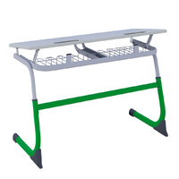 Парта SMARTY двухместная регулируемая по высоте (наклонная столешница) - fgospostavki.ru - Белово