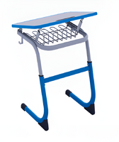 Парта одноместная регулируемая по высоте (наклонная столешница) с антивандальной кромкой - fgospostavki.ru - Белово