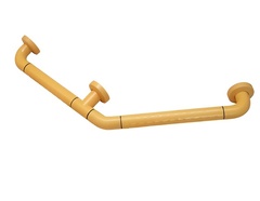 Поручень угловой трехопорный с антибактериальным покрытием (желтый) - fgospostavki.ru - Белово