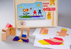 Игровой набор Фребеля "Конструктор деревянный без соединений-2" (Серия "Эксперимент") - fgospostavki.ru - Белово