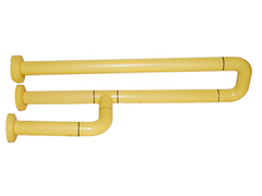 Поручень неоткидной трёхопорный с антибактериальным покрытием (желтый) - fgospostavki.ru - Белово