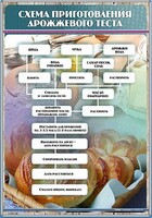 Стенд "Схема приготовления дрожжевого теста" - fgospostavki.ru - Белово