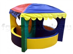 Сухой бассейн-трансформер "Карусель" 6 элементов с шариками - fgospostavki.ru - Белово