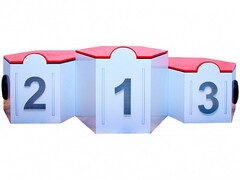 Электрифицированный интерактивный наградной пьедестал "Первый, второй, третий" - fgospostavki.ru - Белово