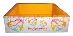 Сухой бассейн "Вообразилия" квадратный с шелкографией - fgospostavki.ru - Белово