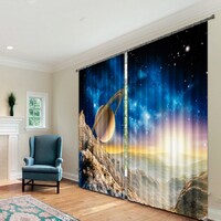 Комплект светонепроницаемых штор "Космическая история" - fgospostavki.ru - Белово