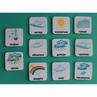 Набор карточек "Погода" (с рисунками) - fgospostavki.ru - Белово
