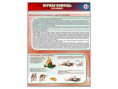 Стенд "Первая помощь при пожаре" - fgospostavki.ru - Белово