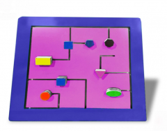 Тактильно-развивающая панель с геометрическими фигурами - fgospostavki.ru - Белово