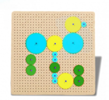 Тактильно-развивающая панель с разноцветными шестеренками - fgospostavki.ru - Белово