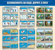 Стенд "Безопасность на воде, дороге, в лесу" - fgospostavki.ru - Белово
