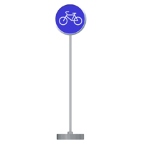 Знак дорожный "Велосипедная дорожка" 4.4 типоразмер 40 на стойке с основанием 3кг - fgospostavki.ru - Белово