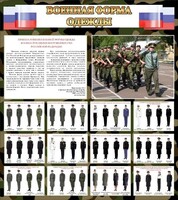 Стенд "Военная форма одежды (флаг РФ)" - fgospostavki.ru - Белово