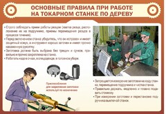 Стенд "Основные правила при работе на токарном станке по дереву" - fgospostavki.ru - Белово