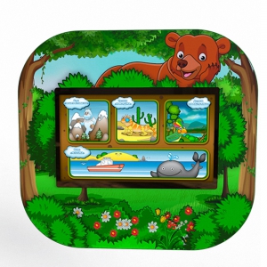 Профессиональный сенсорный настенный логопедический комплекс "Мишка" Logo 2 - fgospostavki.ru - Белово