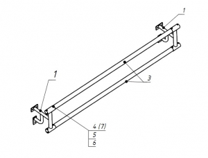 Станок хореографический пристенный (1,5 метра, двухрядный) - fgospostavki.ru - Белово
