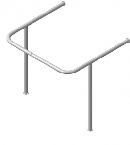 Поручень для раковины, опорой к стене (750 x 550 x 750 миллиметров) - fgospostavki.ru - Белово