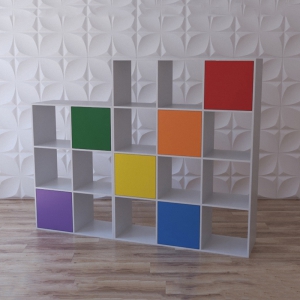 Стеллаж для игрушек и книг "Яркие акценты" - fgospostavki.ru - Белово