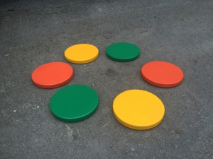 Диски цветные амортизационные деревянные (комплект 6 штук) - fgospostavki.ru - Белово