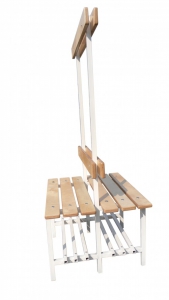 Скамья для раздевалок двухсторонняя с вешалкой - fgospostavki.ru - Белово