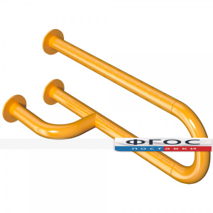 Поручень настенный не откидной с боковой опорой "Антибак" 600 х 135 х 120 миллиметров - fgospostavki.ru - Белово