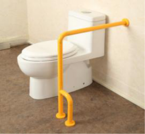 Поручень опорный с боковой опорой "Антибак" 700 х 600 х 120 миллиметров - fgospostavki.ru - Белово