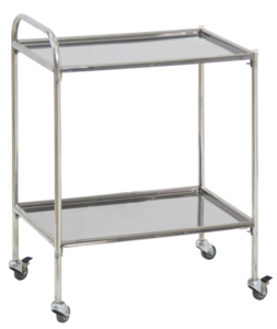 Столик процедурный передвижной с двумя полками из нержавеющей стали - fgospostavki.ru - Белово