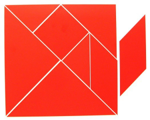 Магнитная головоломка "Танграм" (красный) - fgospostavki.ru - Белово