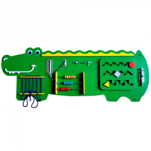 Бизиборд «Зелёный крокодильчик» - fgospostavki.ru - Белово