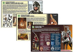 Комплект таблиц по истории "История средних веков" раздаточные (цветные, ламинированные, А4, 8 штук) - fgospostavki.ru - Белово