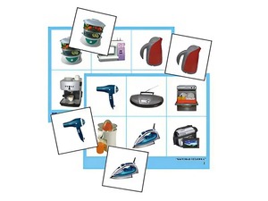 Логопедическое лото "Бытовая техника" (4 планшета, 24 карточки, цветное, ламинированное) - fgospostavki.ru - Белово