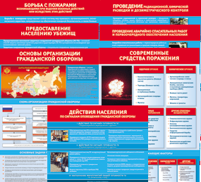 Комплект таблиц "Основы гражданской обороны (МЧС РФ)" 13 штук. - fgospostavki.ru - Белово