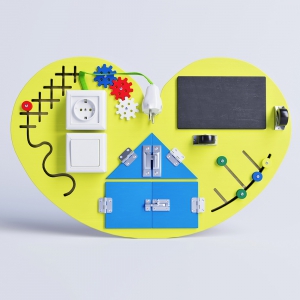 Бизиборд «Большое жёлтое сердце» - fgospostavki.ru - Белово