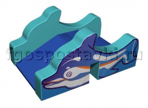 Горка "Дельфин" для сухого бассейна - fgospostavki.ru - Белово