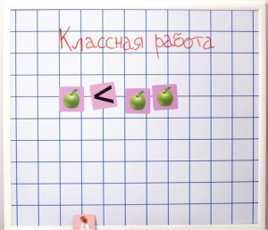 Магнитно-маркерная доска "Клетка" (86 см х 75 см) - fgospostavki.ru - Белово