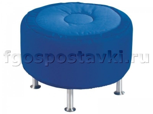 Пуф круглый на хромированных ножках - fgospostavki.ru - Белово