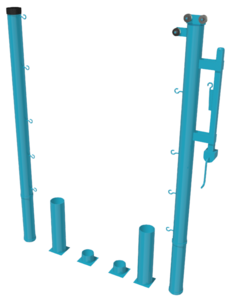 Стойки для большого тенниса с механизмом натяжения со стаканами - fgospostavki.ru - Белово