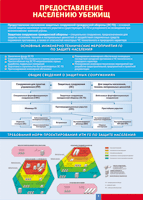 Таблица "Предоставление населению убежищ" (100х140 сантиметров, винил) - fgospostavki.ru - Белово