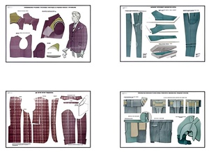 Плакаты ПРОФТЕХ "Изготовление мужских костюмов" (25 пл, винил, 70х100) - fgospostavki.ru - Белово