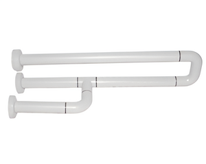 Поручень неоткидной трёхопорный с антибактериальным покрытием (белый) - fgospostavki.ru - Белово