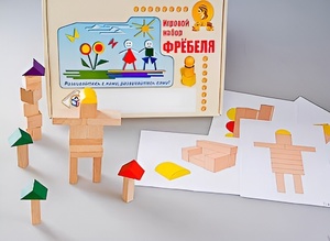 Игровой набор Фребеля "Конструктор деревянный без соединений-3" (Серия "Эксперимент") - fgospostavki.ru - Белово