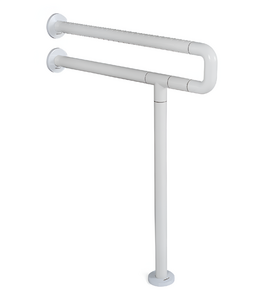 Поручень напольно-настенный с антибактериальным покрытием (белый) - fgospostavki.ru - Белово
