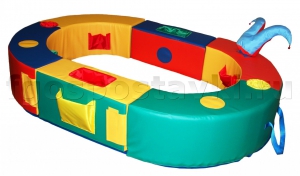 Манеж овальный 150х100х30 см (без мягкого дна) - fgospostavki.ru - Белово