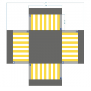 Имитация четырехстороннего перекрестка 5,5*4,5 м - fgospostavki.ru - Белово