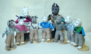 Шагающий театр "Волк и 7 козлят" (9 персонажей) - fgospostavki.ru - Белово