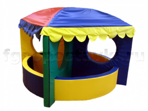 Сухой бассейн-трансформер "Карусель" 6 элементов с шариками - fgospostavki.ru - Белово