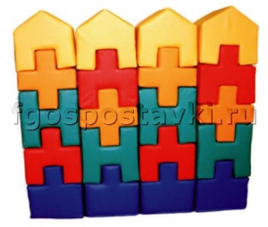 Мягкий модуль-конструктор "Строитель" (40 элементов) - fgospostavki.ru - Белово