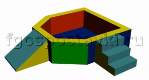 Сухой бассейн "Крепость" 1,5х1,2 метра - fgospostavki.ru - Белово