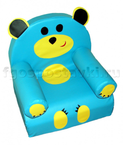 Кресло "Мишка" ВИК с подлокотниками и аппликацией - fgospostavki.ru - Белово